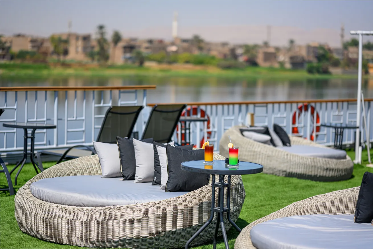 Sun deck of the Nile Serenity Nile Cruise Nile cruise